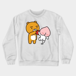 KakaoTalk Friends Apeach & Ryan (어피치 & 헬로!라이언 카카오프렌즈) Crewneck Sweatshirt